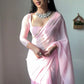 Georgette Handwork Ready to Wear Saree Set