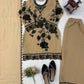 Georgette Kurta Palazzo Set with Cutwork