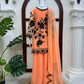 Georgette Kurta Palazzo Set with Cutwork