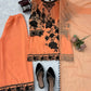 Georgette Kurta Palazzo Set with Cutwork