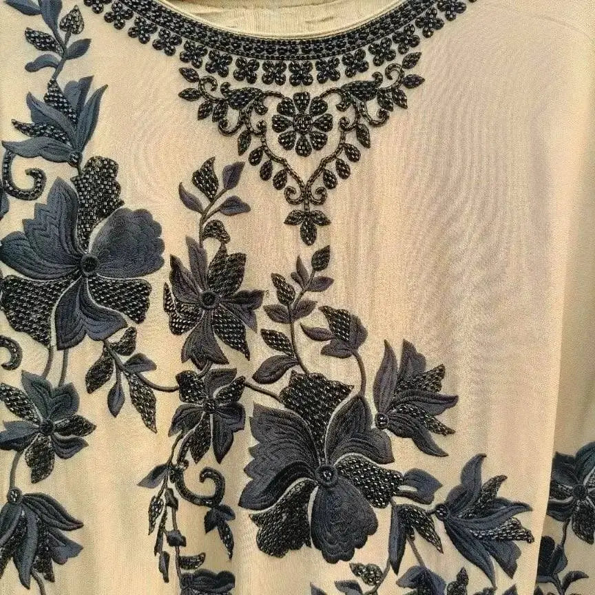 Georgette Kurta Palazzo Set with Cutwork