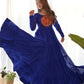Georgette Laheriya Print Anarkali Gown with Gamthi Work
