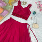 Georgette Lehenga Set with Handcrafted Blouse and Organza Dupatta