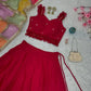 Georgette Lehenga Set with Handcrafted Blouse and Organza Dupatta