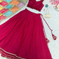 Georgette Lehenga Set with Handcrafted Blouse and Organza Dupatta