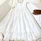 Georgette Mirror Work Gown Set with Dupatta