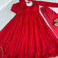 Georgette Mirror Work Gown Set with Dupatta