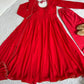 Georgette Mirror Work Gown Set with Dupatta