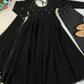 Georgette Mirror Work Gown Set with Dupatta