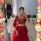 Georgette Ready-to-Wear Lehenga Saree with Thread Sequin Work | Festive Party Wear