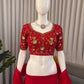 Georgette Ready-to-Wear Lehenga Saree with Thread Sequin Work | Festive Party Wear