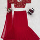 Georgette Ready-to-Wear Lehenga Saree with Thread Sequin Work | Festive Party Wear