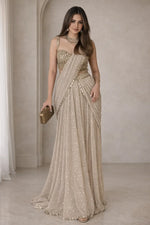 Georgette Ready-to-Wear Lehenga Saree with Thread Sequin Work | Festive Party Wear
