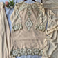 Georgette Sequence Embroidered Kurti Palazzo Set for Festive and Party Wear