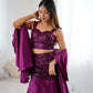 Glamorous Sequin Embroidered Lehenga Set for Wedding and Party Wear