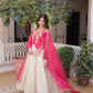 Glass Roman & Cosmos Embroidered Gown with Dupatta – Festive Wear