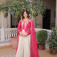 Glass Roman & Cosmos Embroidered Gown with Dupatta – Festive Wear