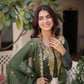 Glass Roman & Cosmos Embroidered Gown with Dupatta – Festive Wear