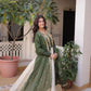 Glass Roman & Cosmos Embroidered Gown with Dupatta – Festive Wear