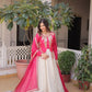 Glass Roman & Cosmos Embroidered Gown with Dupatta – Festive Wear