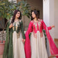 Glass Roman & Cosmos Embroidered Gown with Dupatta – Festive Wear