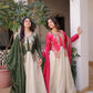 Glass Roman & Cosmos Embroidered Gown with Dupatta – Festive Wear