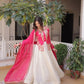 Glass Roman & Cosmos Embroidered Gown with Dupatta – Festive Wear