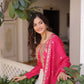 Glass Roman & Cosmos Embroidered Gown with Dupatta – Festive Wear