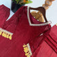 Gold Crepe Kurta Farshi Pant Set with Tassels