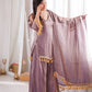 Gold Crepe Kurta Farshi Pant Set with Tassels