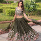 Gold Crush Embroidered Lehenga Choli Set