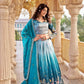 Gold Crush Embroidered Lehenga Choli Set with Dupatta