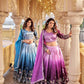 Gold Crush Embroidered Lehenga Choli Set with Dupatta