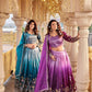 Gold Crush Embroidered Lehenga Choli Set with Dupatta
