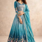 Gold Crush Embroidered Lehenga Choli Set with Dupatta