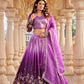 Gold Crush Embroidered Lehenga Choli Set with Dupatta