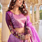 Gold Crush Embroidered Lehenga Choli Set with Dupatta