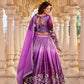 Gold Crush Embroidered Lehenga Choli Set with Dupatta