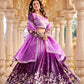 Gold Crush Embroidered Lehenga Choli Set with Dupatta