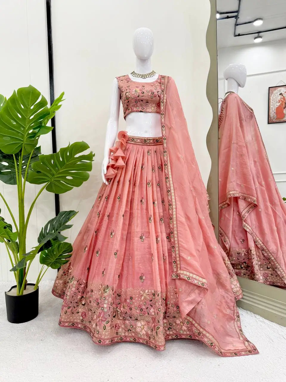 Gold Crush Embroidered Lehenga Set