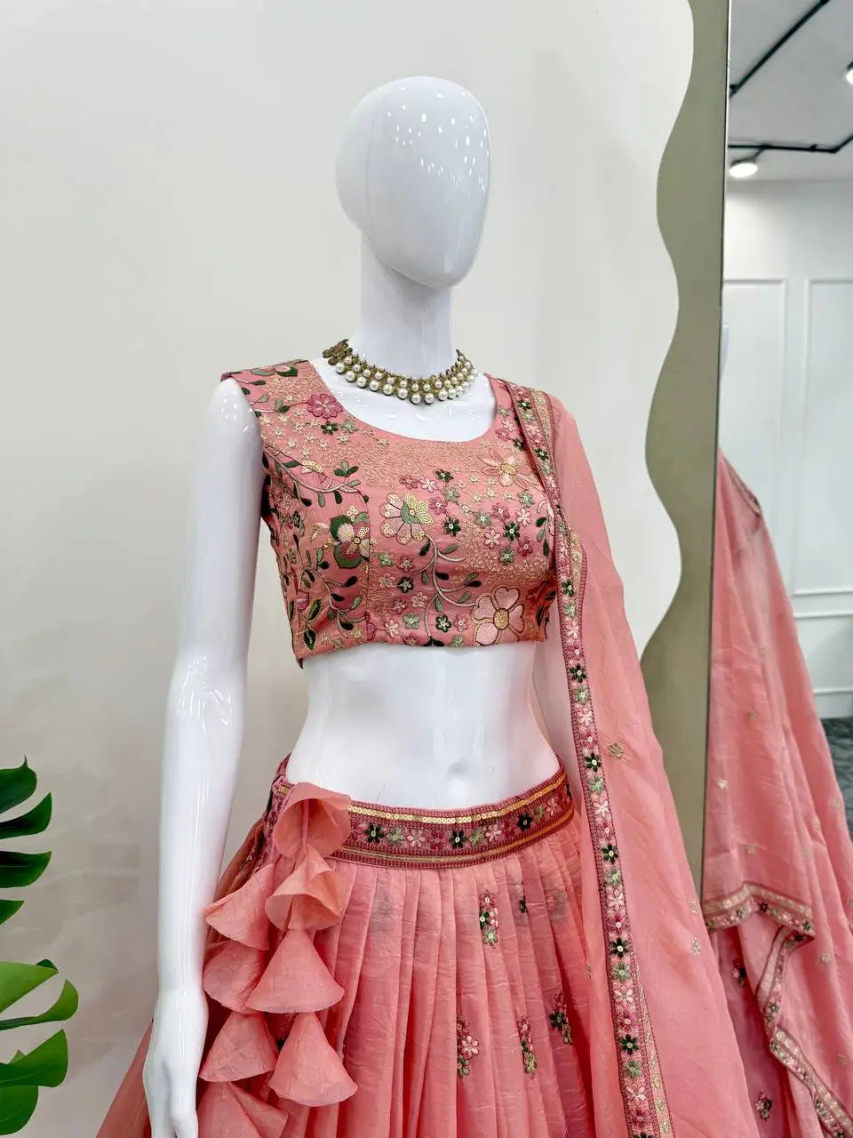 Gold Crush Embroidered Lehenga Set