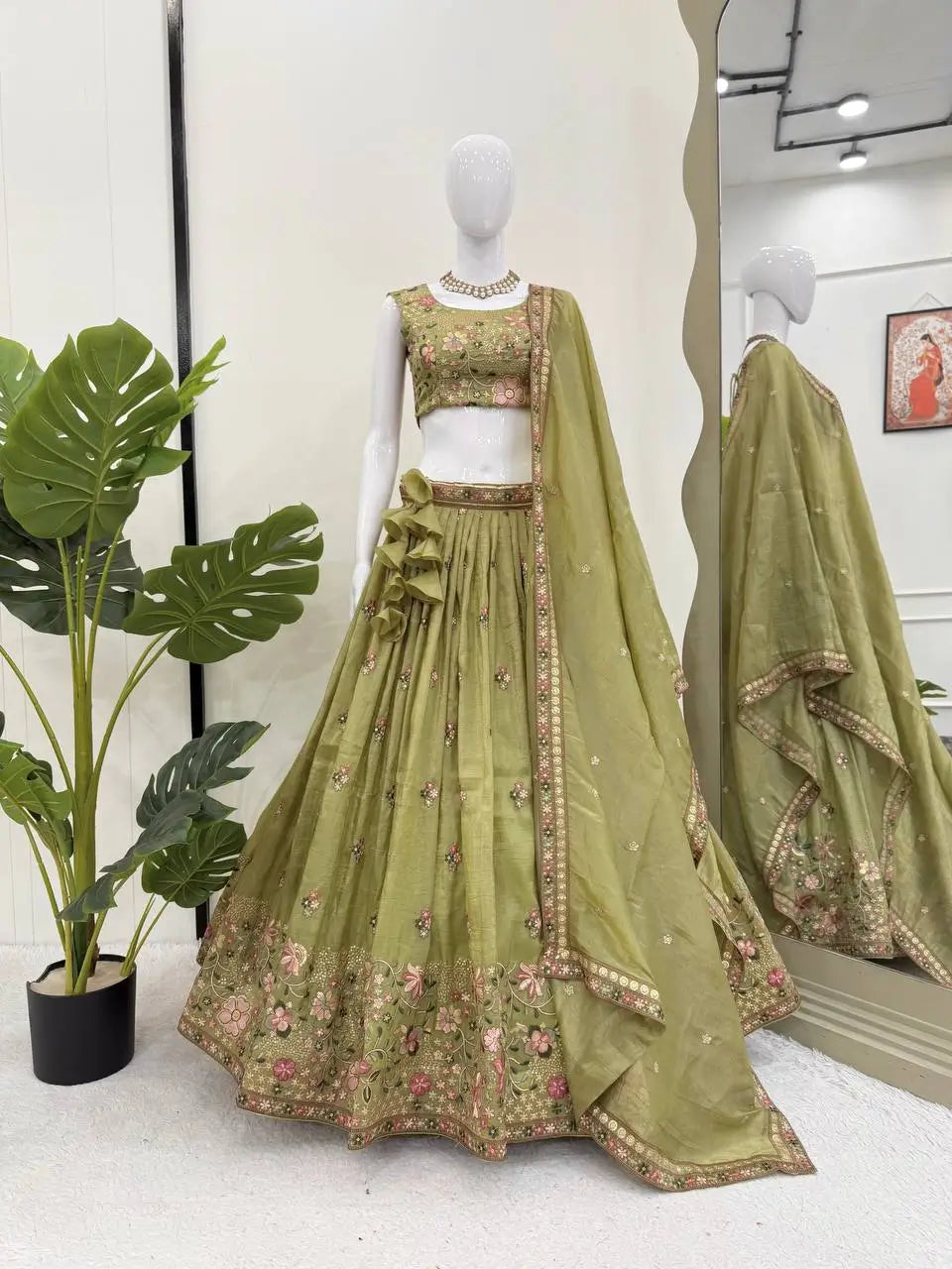 Gold Crush Embroidered Lehenga Set
