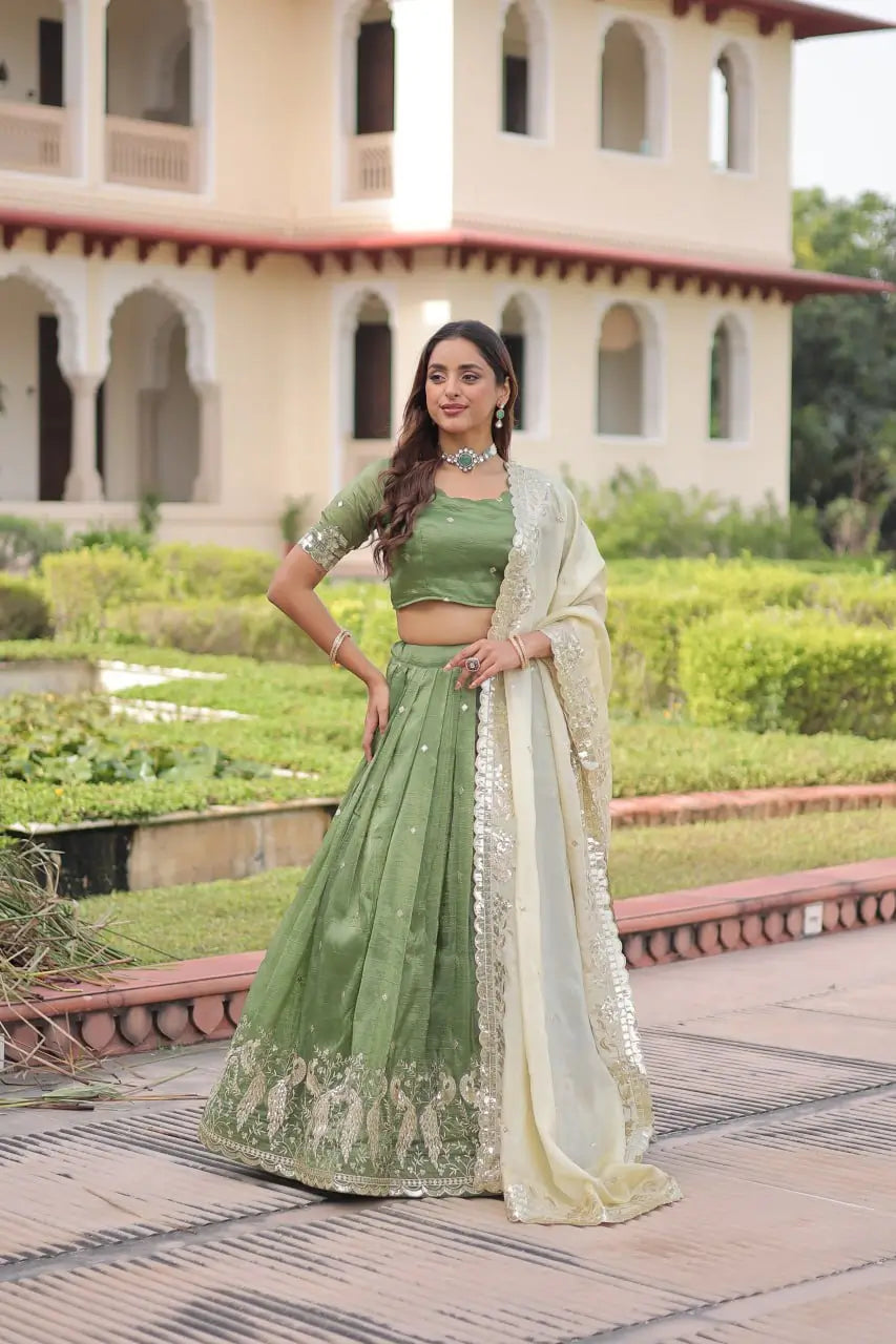 Gold Crush Embroidered Lehenga Set