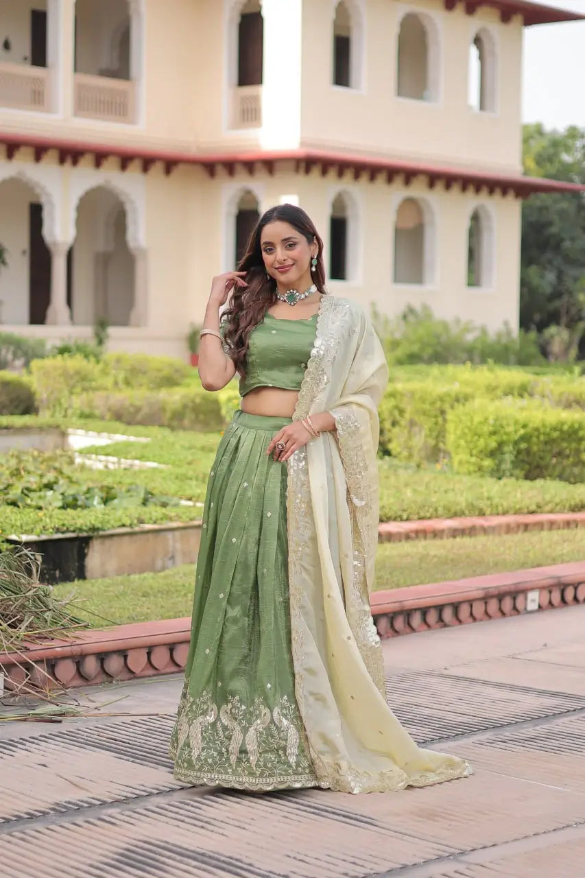 Gold Crush Embroidered Lehenga Set
