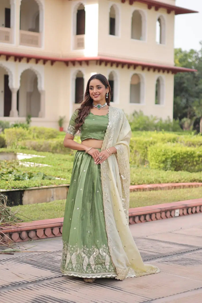 Gold Crush Embroidered Lehenga Set