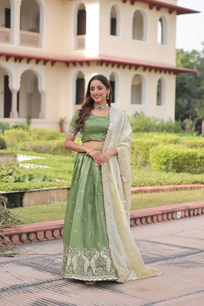 Gold Crush Embroidered Lehenga Set