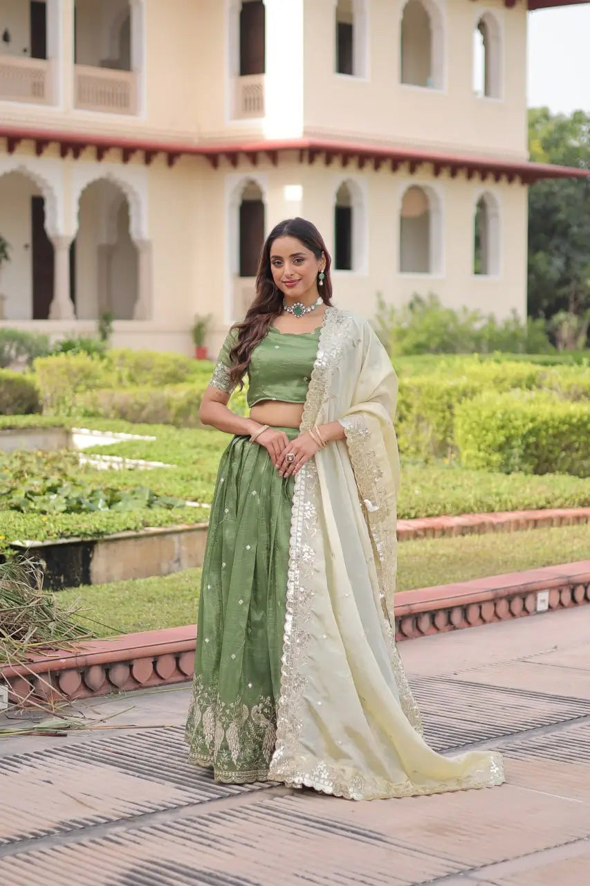 Gold Crush Embroidered Lehenga Set
