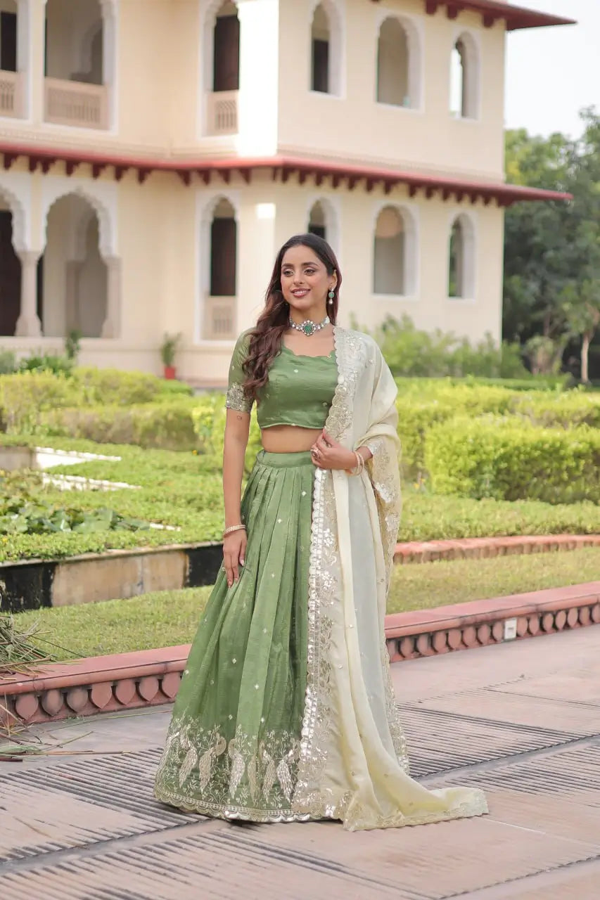 Gold Crush Embroidered Lehenga Set