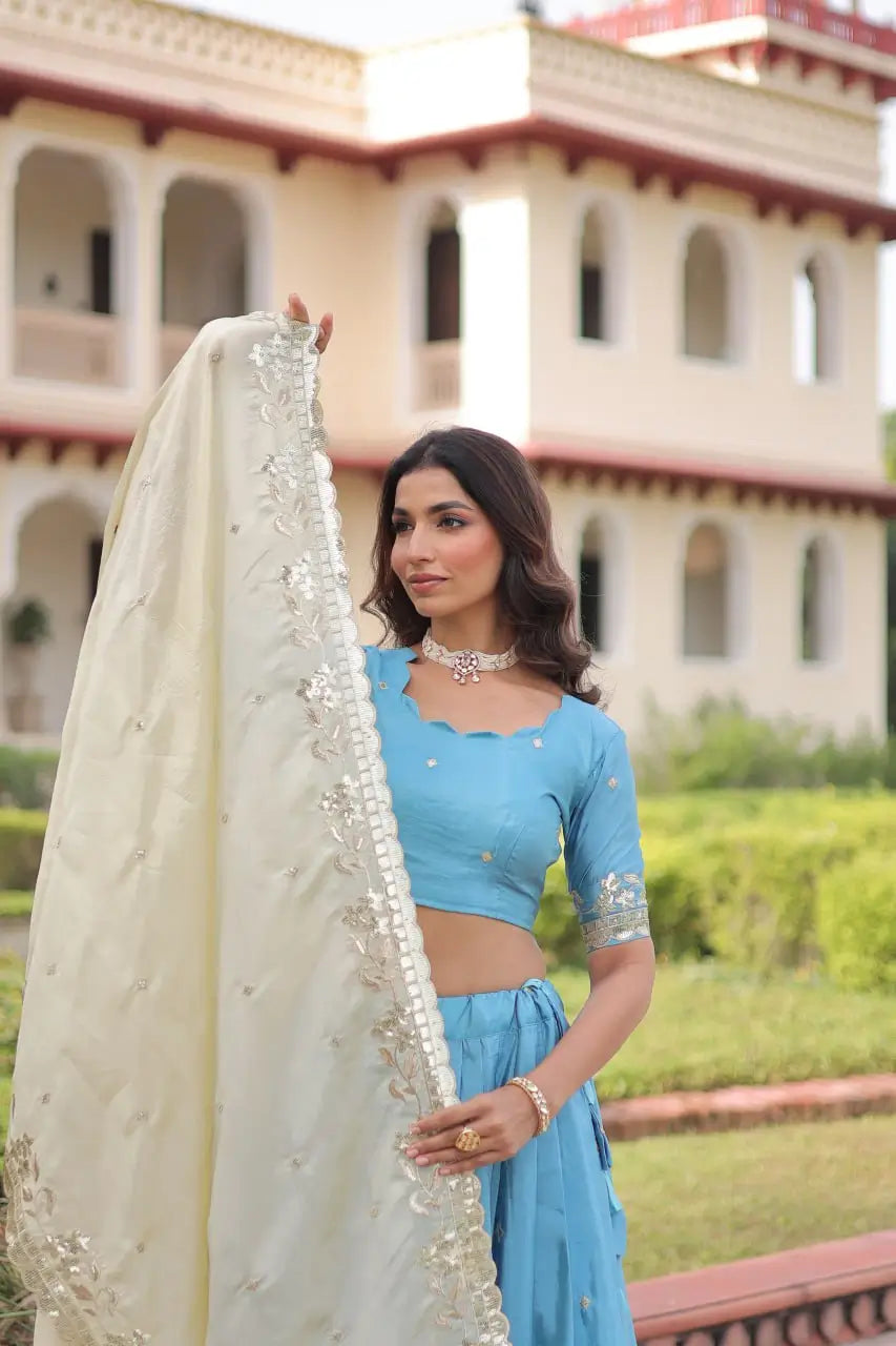 Gold Crush Embroidered Lehenga Set