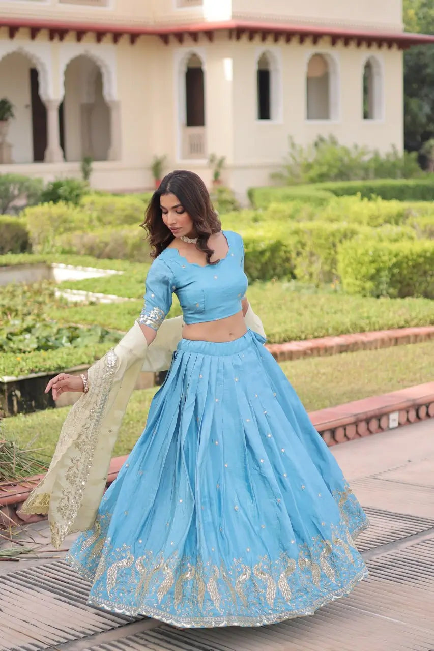Gold Crush Embroidered Lehenga Set